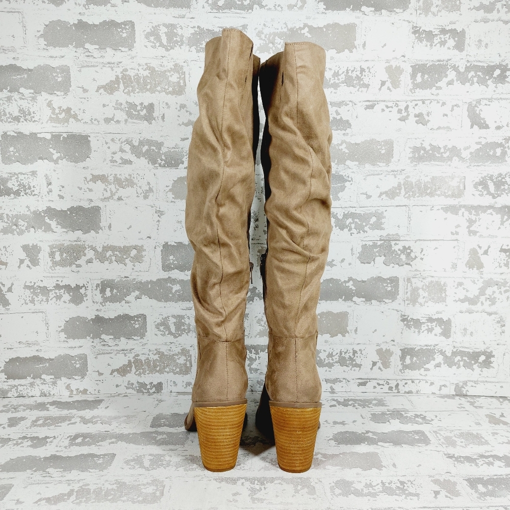 NEW Charles By Charles David Wire Tan Block Heel Slouchy Knee High Boots H916 - Picture 5 of 12